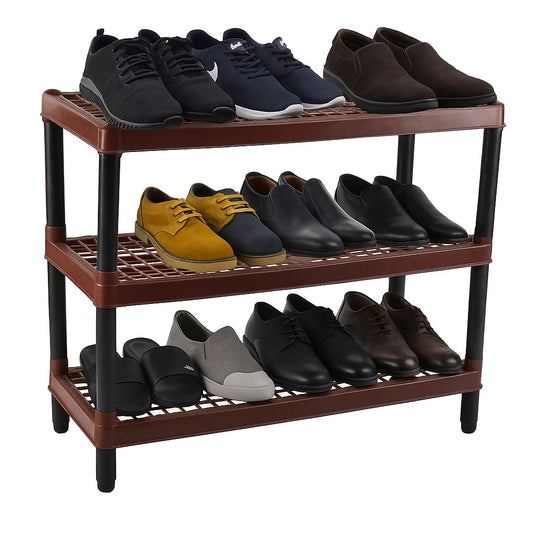 3 Layers Plastic Shoe Rack Kitchen Stand Lightweight Organizer 15 inch Height
