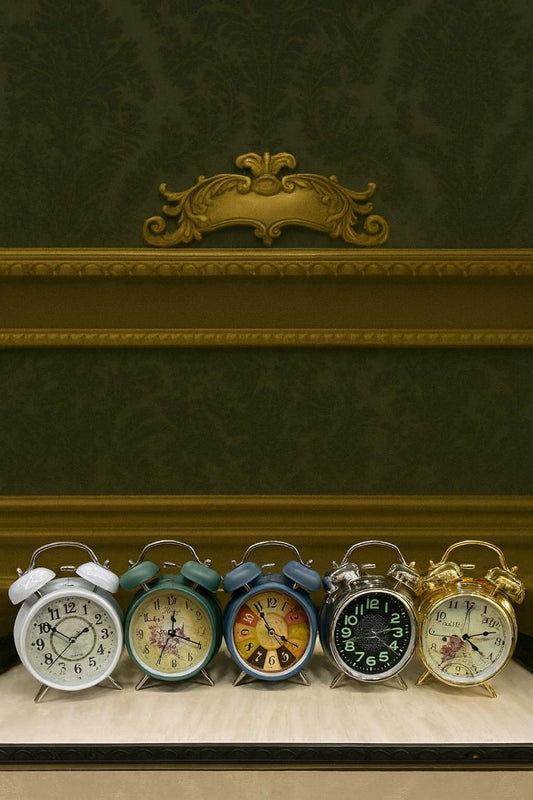 Vintage Metal Twin Bell Alarm Clock – Retro Classic Design, Loud Ringer